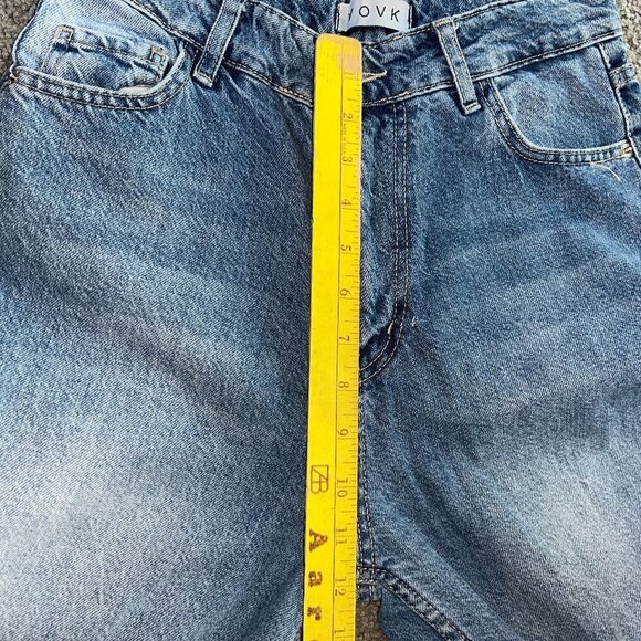 VOVK DENIM BLUE JEANS- FROM UKRAINE  HIGH WAIST  WIDE LEG - SIZE MEDIUM W28XL28 - Picture 11 of 13